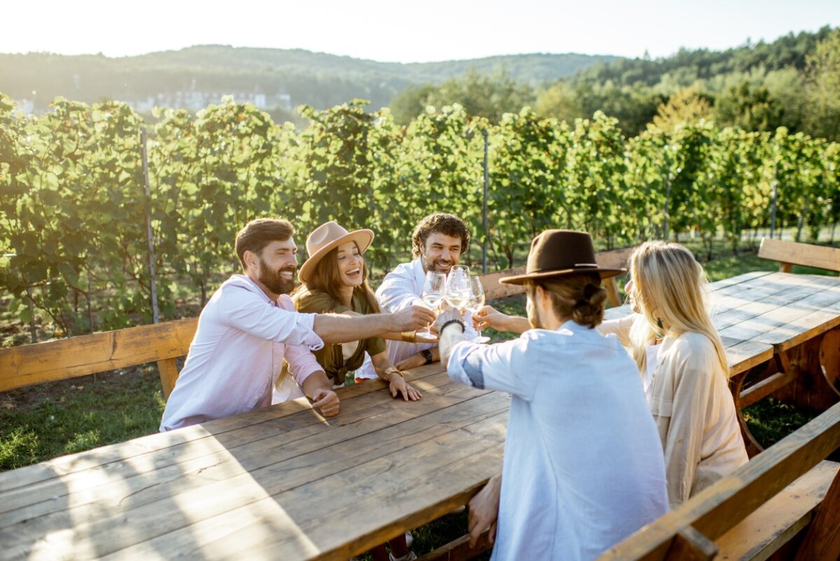 dégustation de vins lors d'un rallye