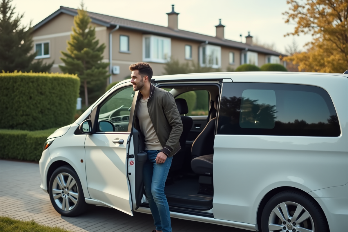Jeune homme souriant à côté d